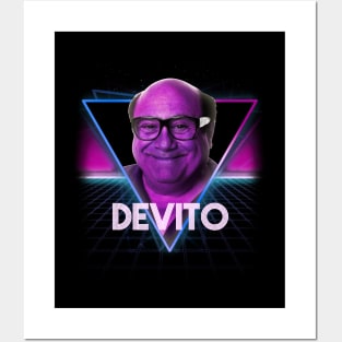 Danny Devito Retro 80s Neon Landscape Posters and Art